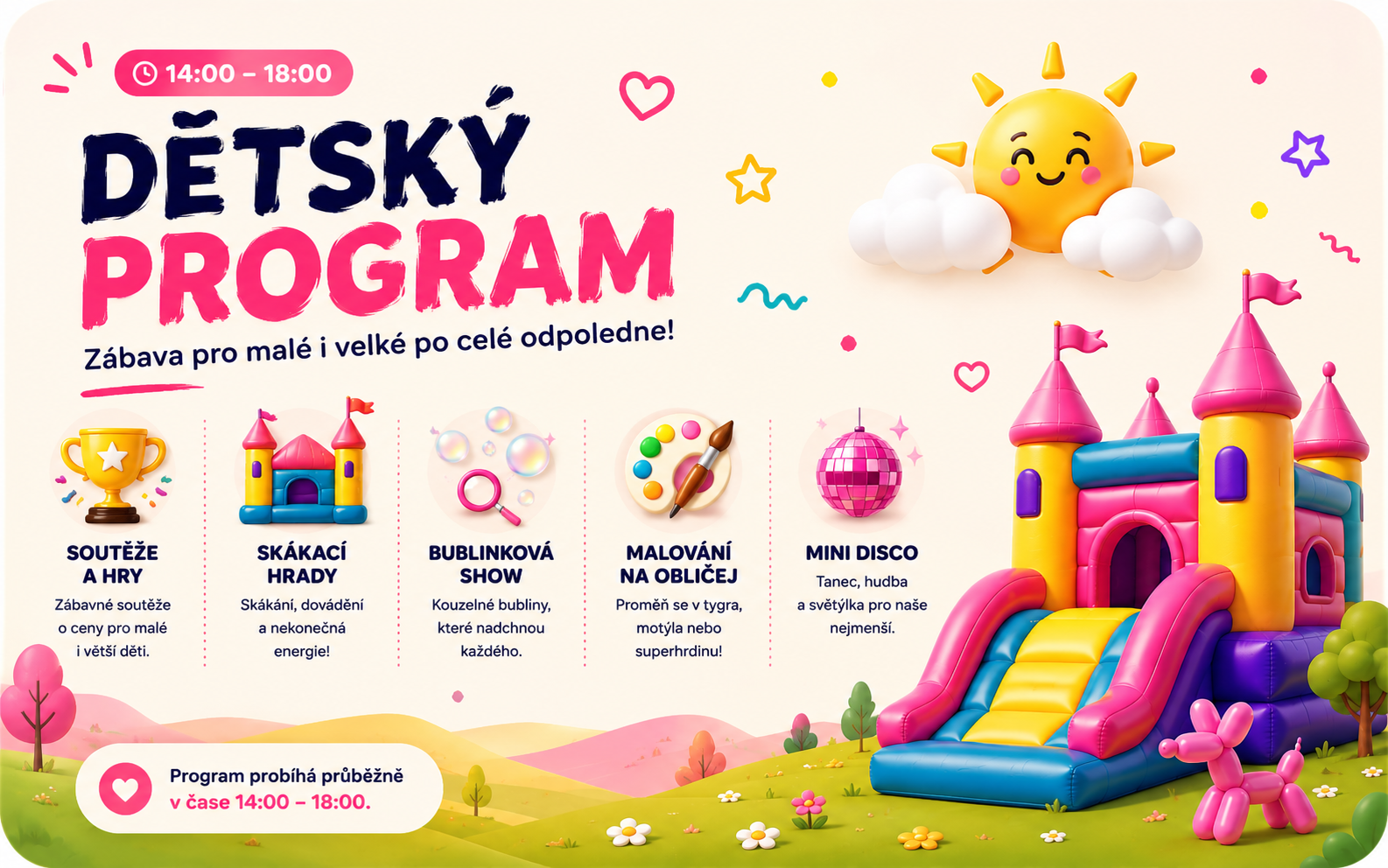 Dětský program Fajn Festival 14:00 až 18:00